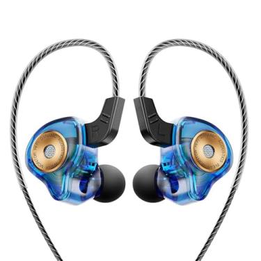 Imagem de Fones de ouvido para jogos com fio, monitores intra-auriculares, fones de ouvido com fio com som de graves profundos, fones de ouvido intra-auriculares HiFi com driver dinâmico de 1DD de 10 mm, IEM