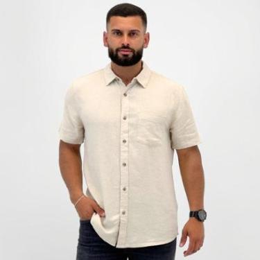 Imagem de Camisa Hering Slim Manga Curta em Linho Masculina-Masculino