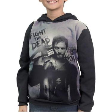 Imagem de Casaco Moletom Infantil Daryl Dixon The Walking Dead, Preto, 4