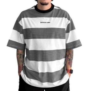 Imagem de Camiseta Dc Shoes Fat Stripe Branca-Masculino