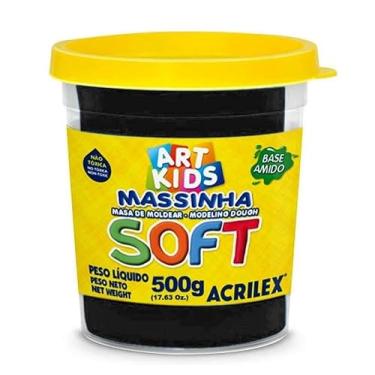 Imagem de Massinha Massa De Modelar Infantil - 500 Gramas (Preto)