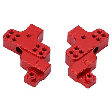 Imagem de KIMISS 2 PCS Metal Liga de Alumínio Suporte de Suspensão Dianteira Montagem de Choque para Ajuste para Carro Axial SCX24 1/24 RC - Design de Posição Ajustável para Desempenho Aprimorado (Vermelho)