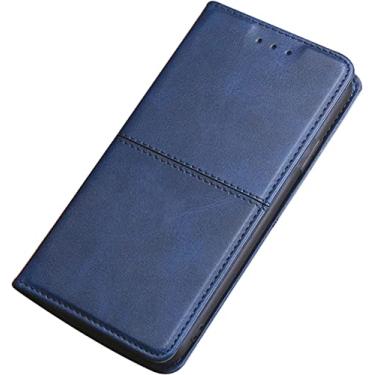 Imagem de AEHON Capa para iPhone 14/14 Plus/14 Pro/14 Pro Max, Carteira de Couro Flip Folio Case, Suporte de Cartão Suporte Fivela Magnética À Prova de Choque Proteção TPU Interior Shell (Cor: Azul, Tamanho: 14 Pro 6,1 polegadas)
