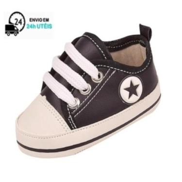 Imagem de Tenis Star Preto Menina e Menino Conforto e Estiloso - Bebê Mania, 13.