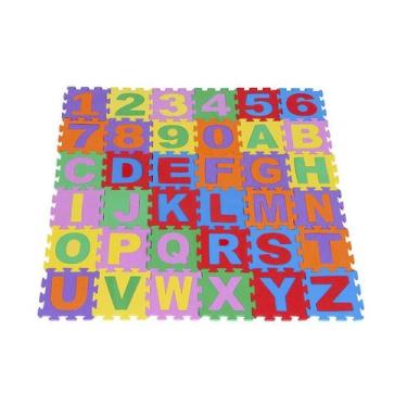 Imagem de Tapete Alfabeto Numérico Colorido - Carlu Brinquedos