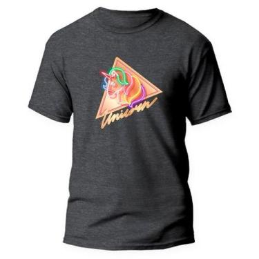 Imagem de Camiseta Básica Algodão Premium Estampa Digital Unicórnio - Pavesi, Gr