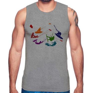 Imagem de Regata Kite Surf Freestyle - Foca na Moda, Cinza, M