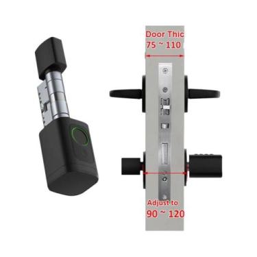 Imagem de Fechadura De Impressão Digital Bluetooth Ajustável RAYKUBE V1 Com Senh