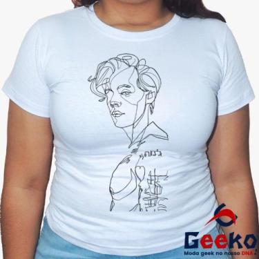 Imagem de Baby Look Harry Styles 100% Algodão - Pop - Geeko, Branco, P