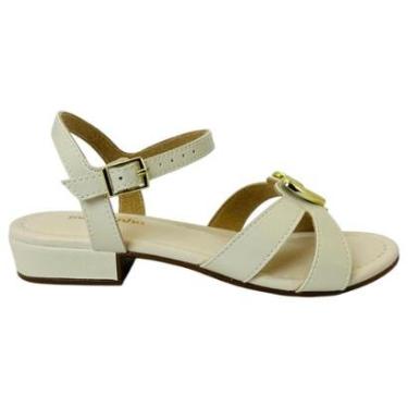 Imagem de Sandália Molekinha Infantil Menina Salto Baixo com Detalhe de Coração-Feminino