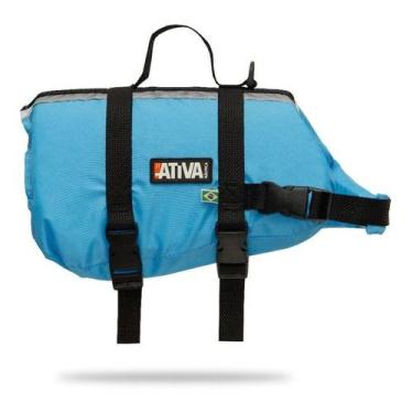 Imagem de Colete Salva Vidas Para Cachorros Até 9kg A 18kg Pet Ativa, Azul
