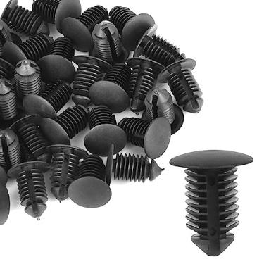 Imagem de 40 peças de 10 mm de diâmetro de furo de plástico parafuso rebites prendedor guarnição clipes de painel preto para Ford para Mercedes-Benz