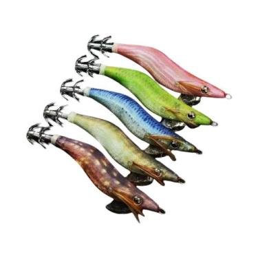 Imagem de Iscas De Camarão, Lula E Polvo Brilhantes, Conjunto De 5 Peças Para Pe