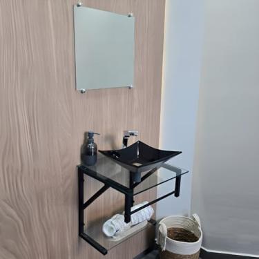 Imagem de Gabinete Vidro Banheiro 40 Cm C/Cuba 31 Cm + Espelho-cores