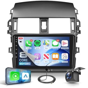 Imagem de Rimoody 8 núcleos 6G + 128G Android 15 estéreo automotivo para Toyota Corolla 2009-2013, sem fio, Android Auto, tela sensível ao toque de 23 cm com visão panorâmica de 360° GPS/BT 5.0/FM RDS/DSP