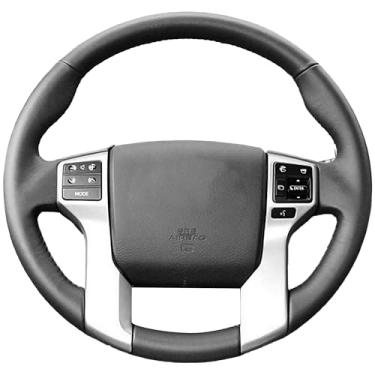 Imagem de Belinous Capa de volante de couro com cadarço, couro genuíno costurado à mão com L compatível com Tacoma 2012-2023 (marcador W/O)