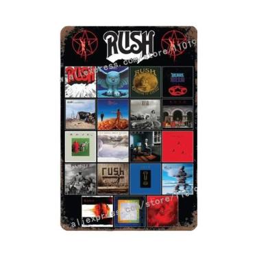 Imagem de Placa Decorativa Vintage De Metal Do Álbum Rush Para Pub, Bar, Man Cav