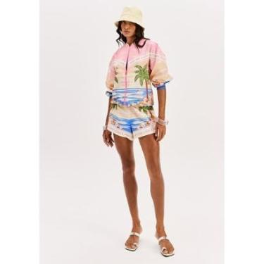 Imagem de Short Descolado Cintura Alta Estampado-Feminino