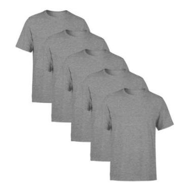 Imagem de Kit 5 Camisetas AMGK Masculina Lisa Premium 100% Algodão-Masculino