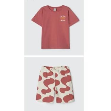 Imagem de Conjunto Infantil Menino Camiseta/Bermuda Vermelho Hering-Masculino