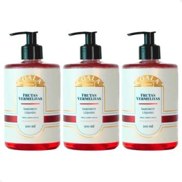 Imagem de Kit 3 Sabonete Líquido Coala Home 500ml Frutas Vermelhas