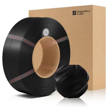 Imagem de 3DTOOLS Bambu Refil de filamento ABS de 1,75 mm, alta resistência, alta velocidade e fácil impressão, ecológico com RFID para Bambu Lab X1, P1 P2S, H2D AMS 1KG +/- 0,03 mm (sem carretel) (preto (40101