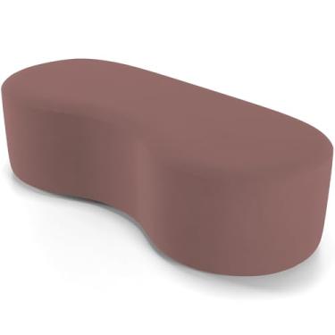 Imagem de Puff Decorativo Orgânico para Living Quarto 140cm Orbit W01 Suede Rosê - Lyam Decor