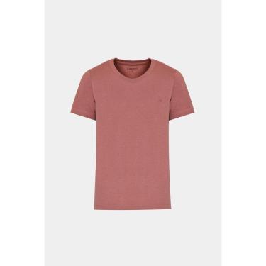 Imagem de Camiseta Aramis Tricot Algodão Manga Curta Bordado Terracota-Masculino