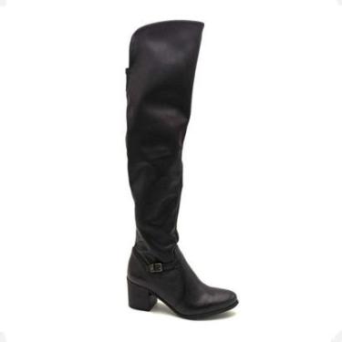 Imagem de Bota Feminina Over Couro Legitimo Cano Alto Salto Bottero-Feminino