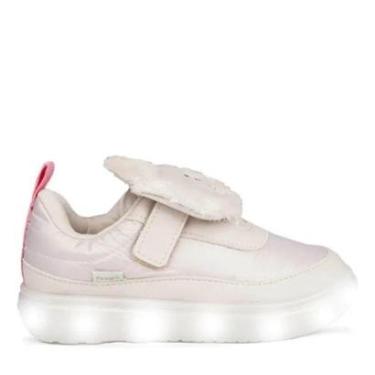 Imagem de Tênis Infantil Feminino Pampili com LED 483.006.000 Nude-Feminino
