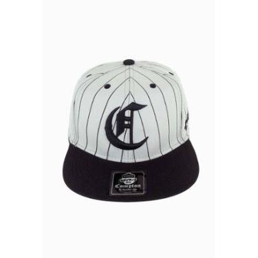Imagem de Boné Compton Aba Reta Snapback Logo Pinstripe Cinza-Unissex