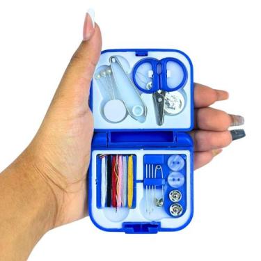 Imagem de Kit Costura Portátil 20 Peças Mini Estojo Completo Ideal para Viagem e