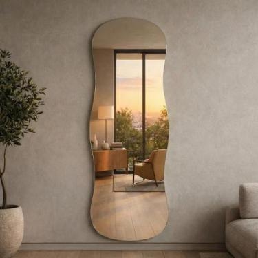 Imagem de Espelho Aura Organico Decorativo 150cm Corpo Inteiro Para Quarto Banhe