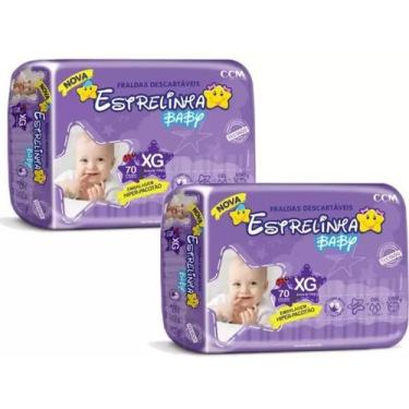Imagem de Fralda Estrelinha Baby Hiper 2 Pacotes Tamanho XG Com 70 Unidades Cada