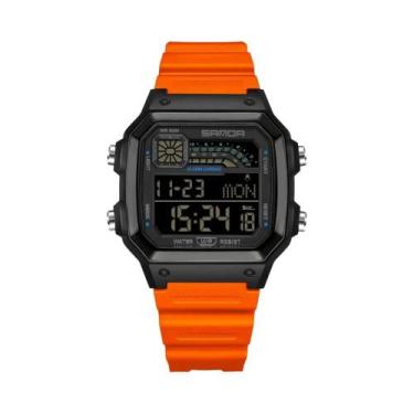 Imagem de Relógio Esportivo Digital À Prova D'água Masculino SANDA 6196 Com Cale