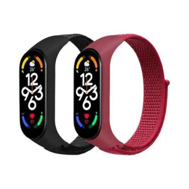 Imagem de Correias De Substituição De Nylon Ajustáveis para Xiaomi Mi Band 7 6 5