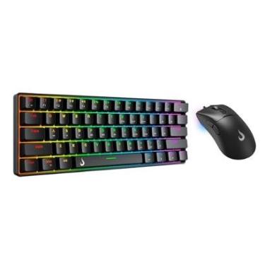 Imagem de Kit Gamer Set 02 Rise Mode Black Red, Teclado Mecânico GM1 Black RGB Red, Mouse G1 Pro Black 12000-Unissex