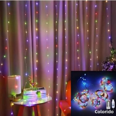 Imagem de Luz De Cortina Piscante Com Plugue USB, 8 Modos Para Festas, Casamento