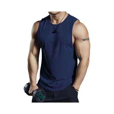 Imagem de Camiseta Sem Mangas Para Treinamento Fitness Masculina, Rápido Secagem