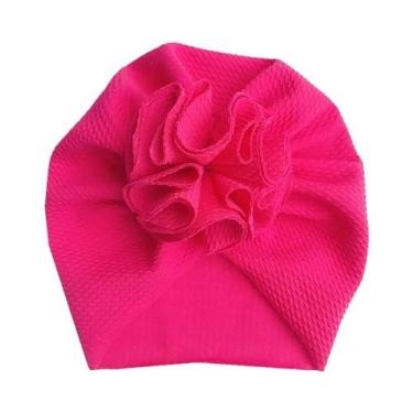 Imagem de Chapéu Turbante Com Flores Para Bebês Meninas, Gorro Macio Para Recém-