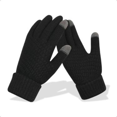 Imagem de Luva De Frio Inverno Lã Térmica Forrada Quentinha Touch Screen Tablet Notebook Adulto-Unissex