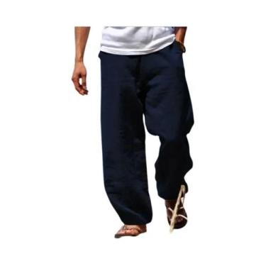 Imagem de Calças De Praia Masculinas De Verão Respiráveis, Soltas, Retas, Casuai