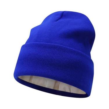 Imagem de Gorro Unissex De Inverno Em Tricô Com Forro De Cetim, Quente E Com Pun
