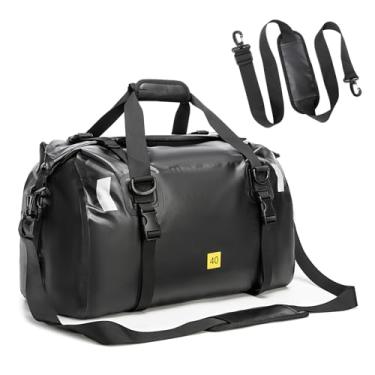 Imagem de ZBEZBE Bolsa esportiva impermeável para motocicletas 40L/66L – Mochila resistente à prova d'água para viagens, acampamento, caiaque, paddle boarding, passeios de barco, rafting, pesca e praia