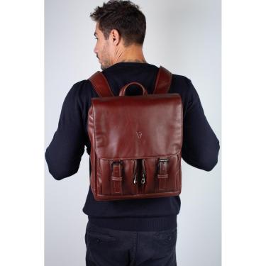 Imagem de Mochila de couro italiano masculina vintage Miguel-Masculino