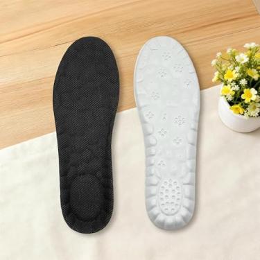 Imagem de Palmilha ortopédica esportiva de suporte de arco para homens e mulheres Palmilhas de corrida ortopédicas de gel para homens e mulheres para dor nos pés, 1 pacote, preto