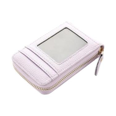 Imagem de Carteira Curta Feminina De Cor Sólida Com Padrão Lichia, Porta Moedas 