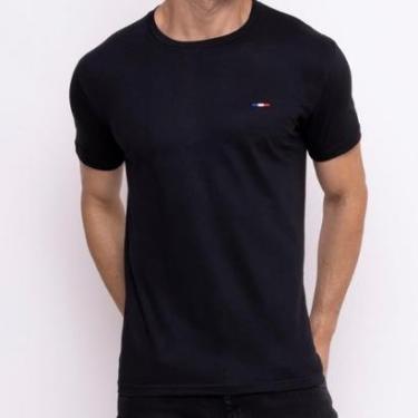 Imagem de Camiseta Masculina Básica Industrie com Bordado no Estilo Tommy Algodão Premium França-Masculino