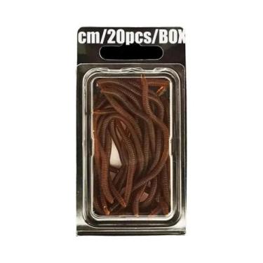 Imagem de Isca Artificial De Minhoca Vermelha Realista Com Cheiro De Peixe Para 