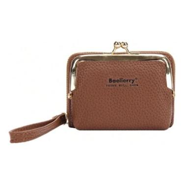 Imagem de Carteira Feminina Porta Cartões Pequeno Com Zíper Botão Imã FARMFUN, M